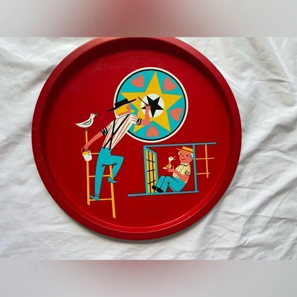 1950s Kitsch Motif Tray kitsch